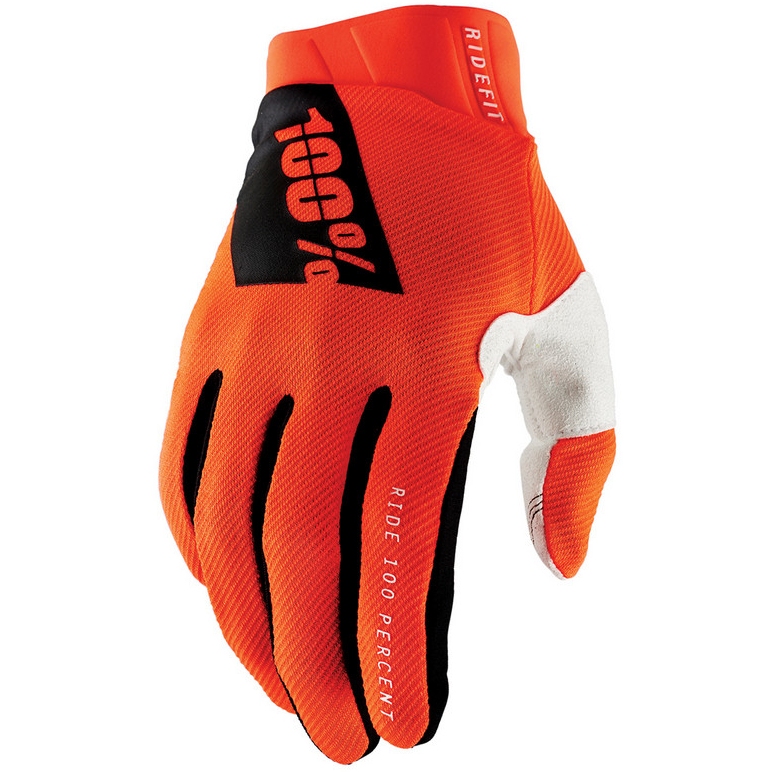 Image of 100% Ridefit Bike Gloves - fluo orange