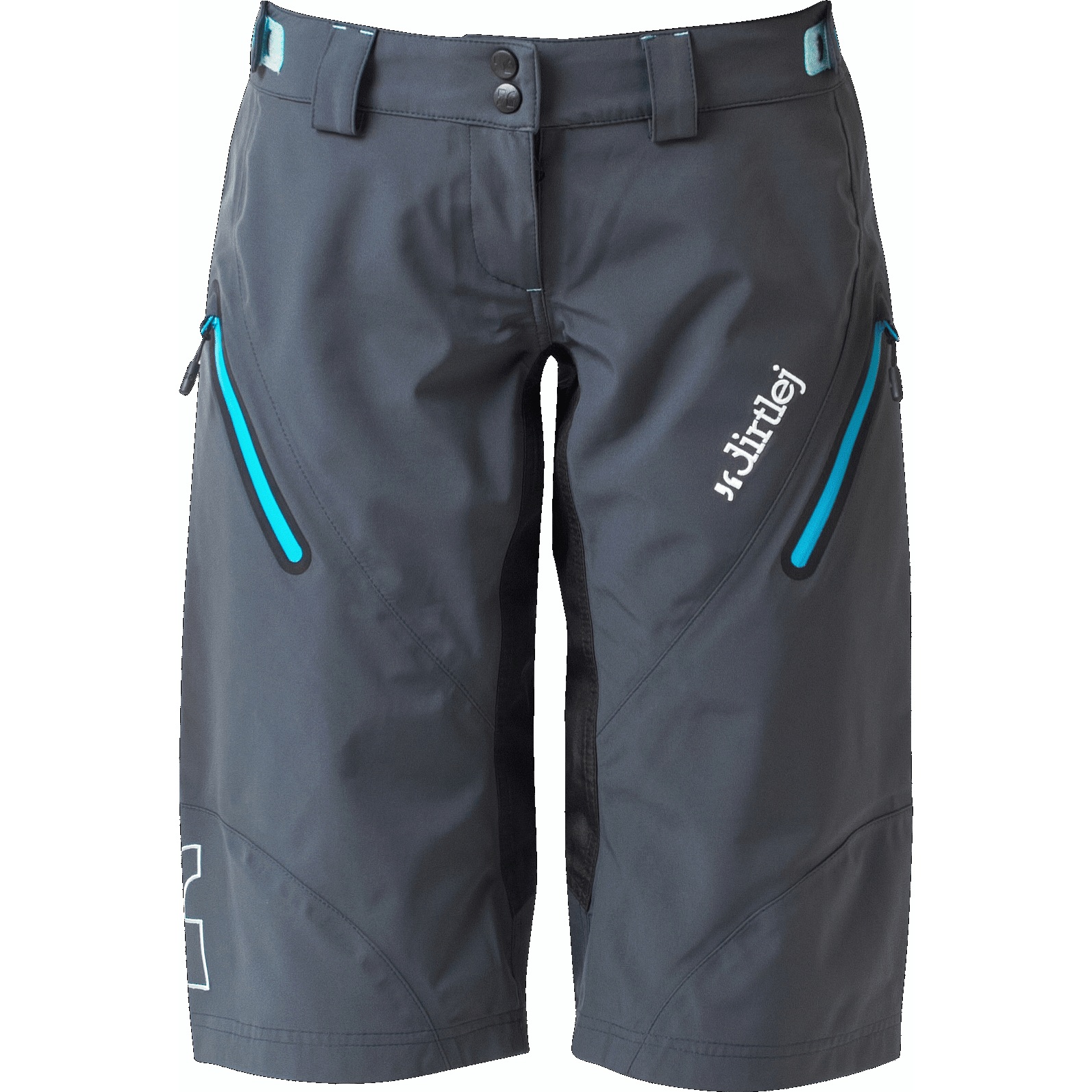 Picture of Dirtlej Trailscout Waterproof Women&#039;s MTB Shorts - steelblue/turquoise
