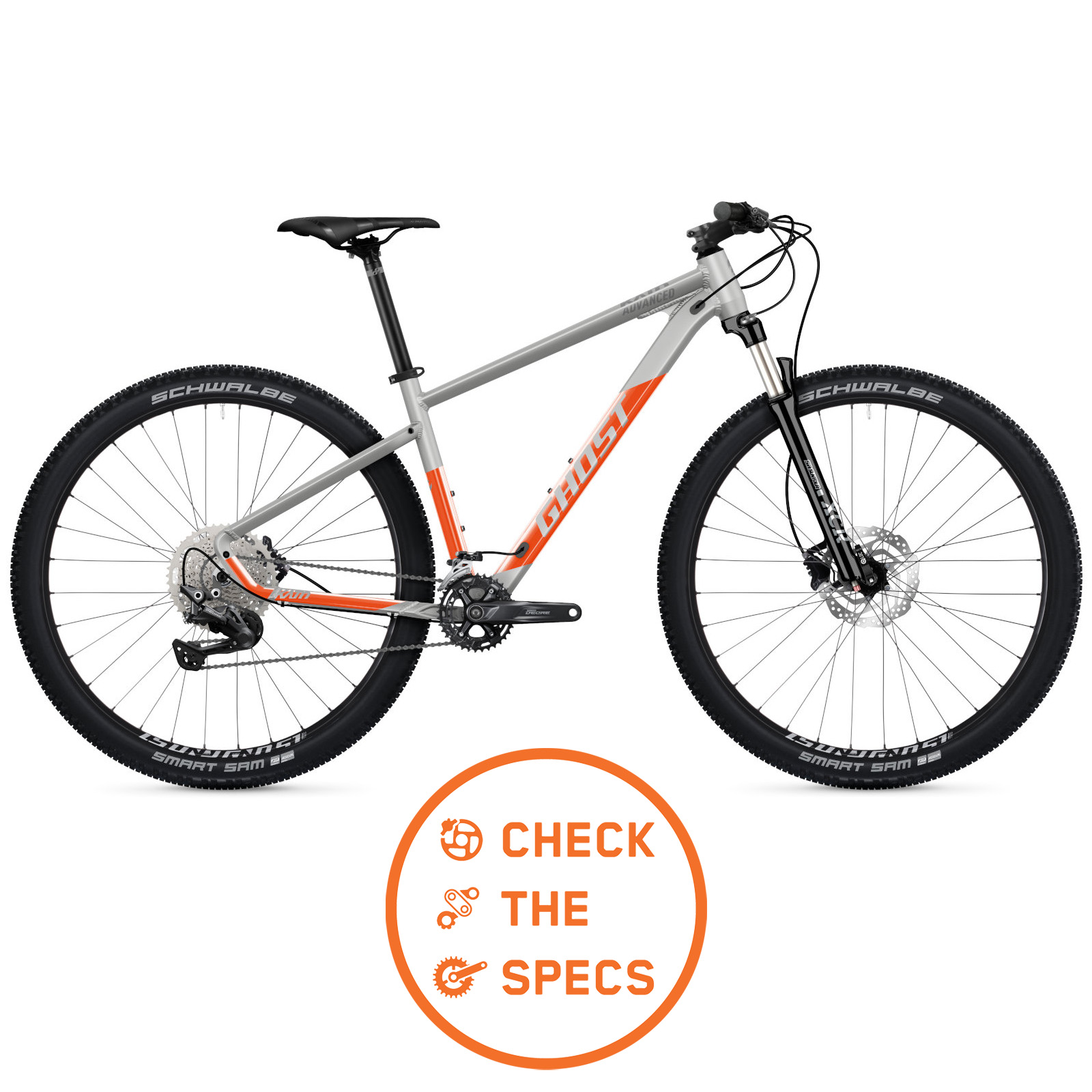 Produktbild von Ghost Kato Advanced - 29&quot; Mountainbike - 2023 - light grey / dark orange A01