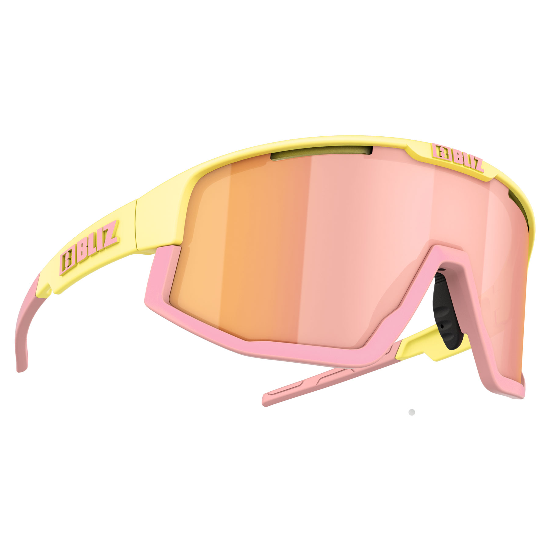 Image of Bliz Fusion Glasses - Pink/Matt Pastel Yellow/White | Brown w Pink Multi