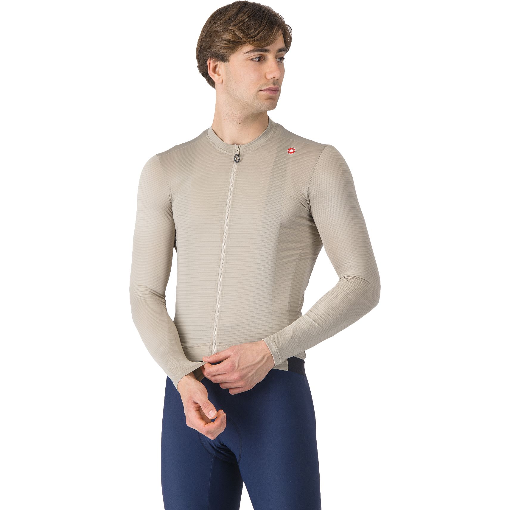 Productfoto van Castelli Espresso Fietsshirt met Lange Mouwen Heren - clay/black 294