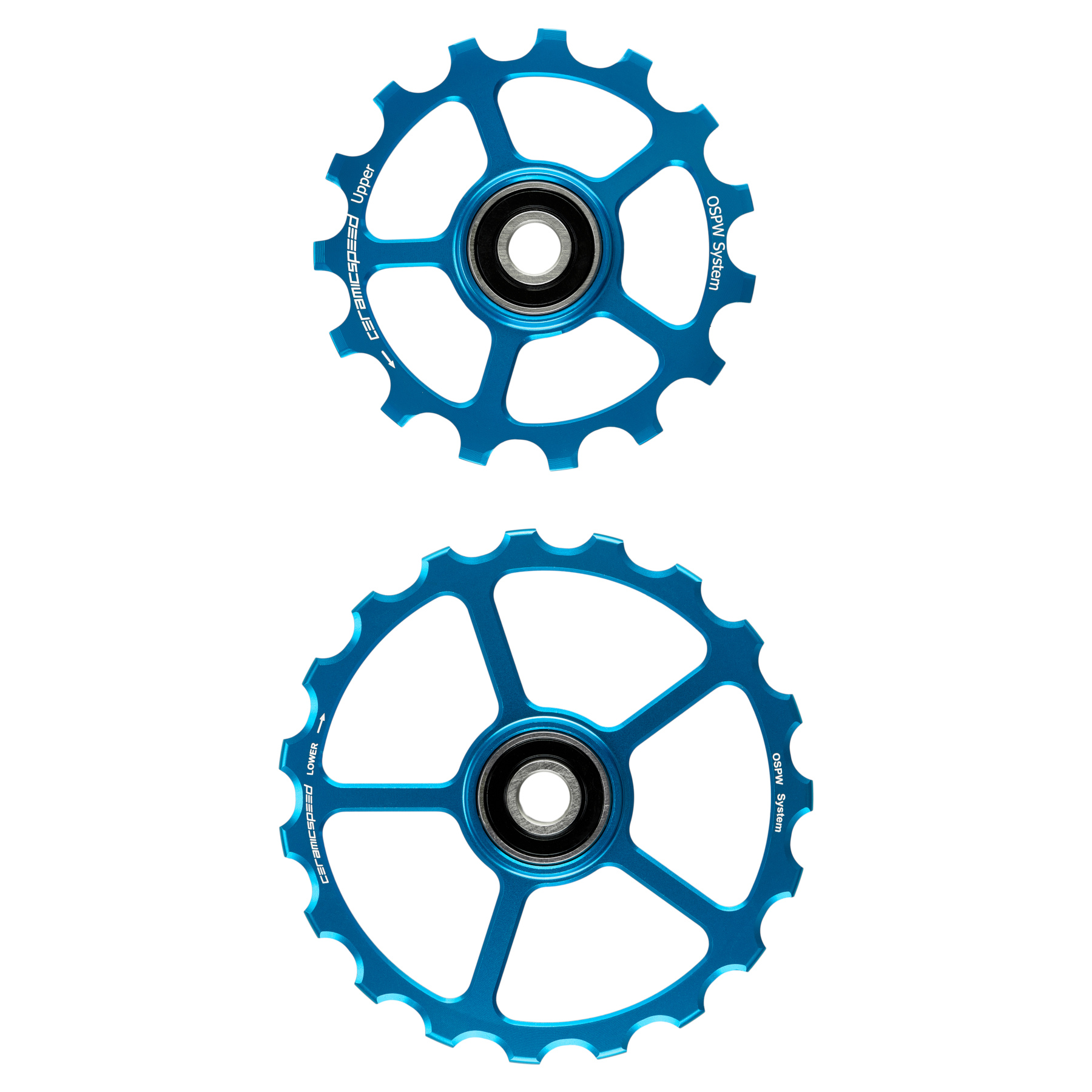 Image of CeramicSpeed Replacement Derailleur Pulleys - OSPW | 15/19 Teeth - blue