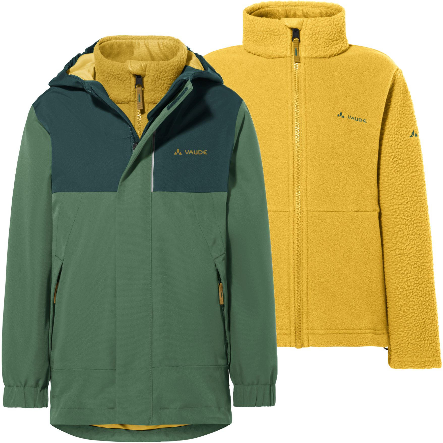 Jongens Meisjes Jas Imperméable Femme VAUDE Kids Caprea 3in1 Jacket Veste Mixte Enfant Vaude Veste En Coton Caprea Pour Enfant Veste Mixte Homme Adembare Regenjas Voor Kinderen