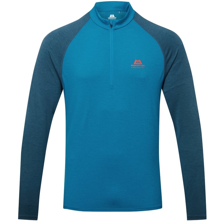 Productfoto van Mountain Equipment Nava Zip T Shirt met Lange Mouwen Heren ME-005998 - mykonos/majolica