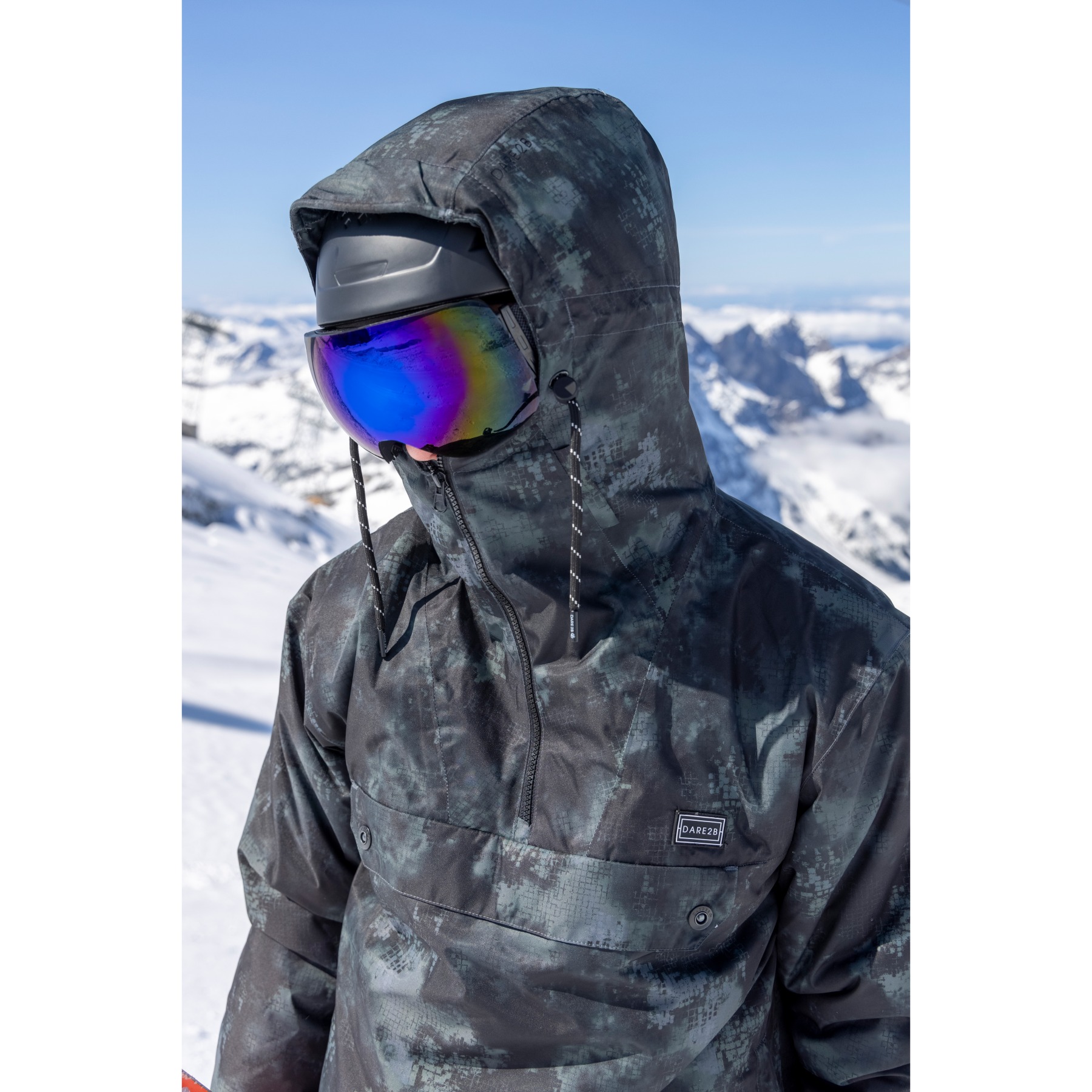Veste de ski freeride overhead imperméable et respirante pour hommes
