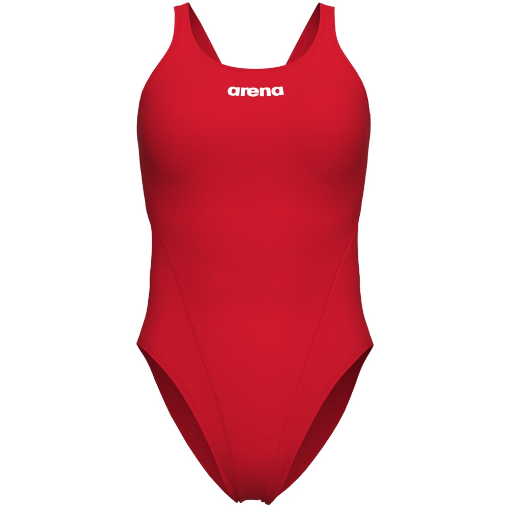 arena Performance Solid Team Swim Tech Swimsuit Women Red/White