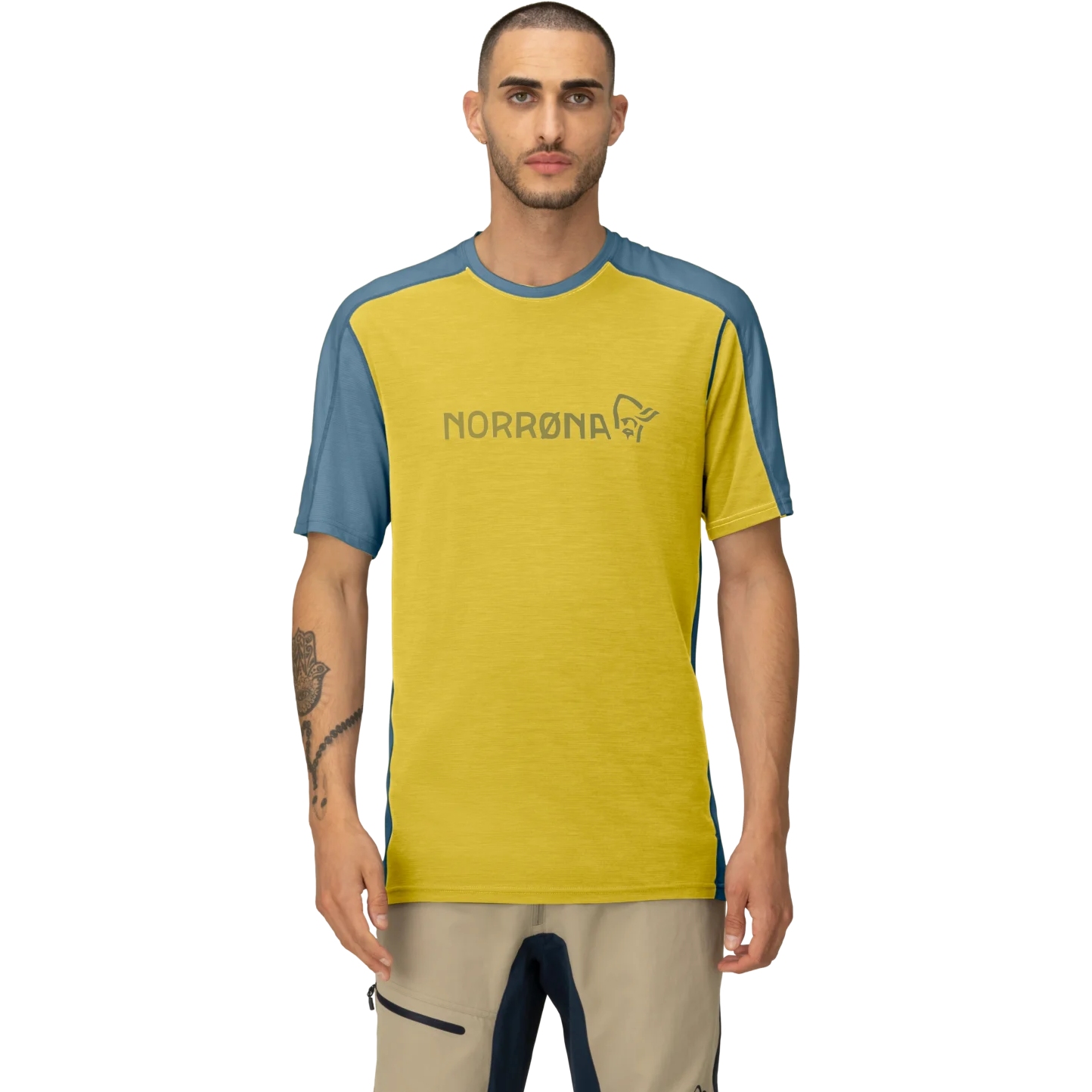 Picture of Norrona falketind equaliser merino T-Shirt Men - Calendula