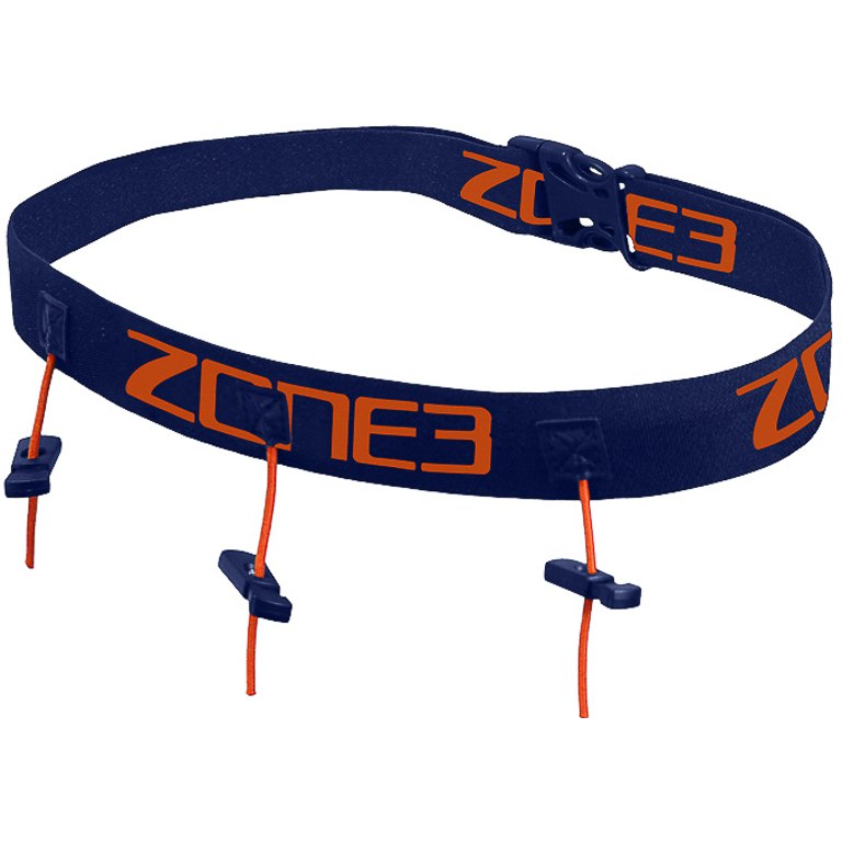 Picture of Zone3 Ultimate Race Number Belt with Energy Gel Storage - navy/orange