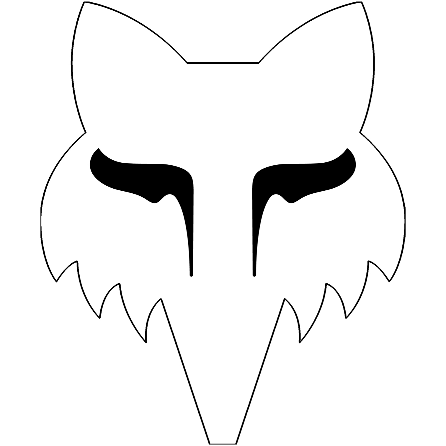 Picture of FOX Head 4&quot; Sticker - white