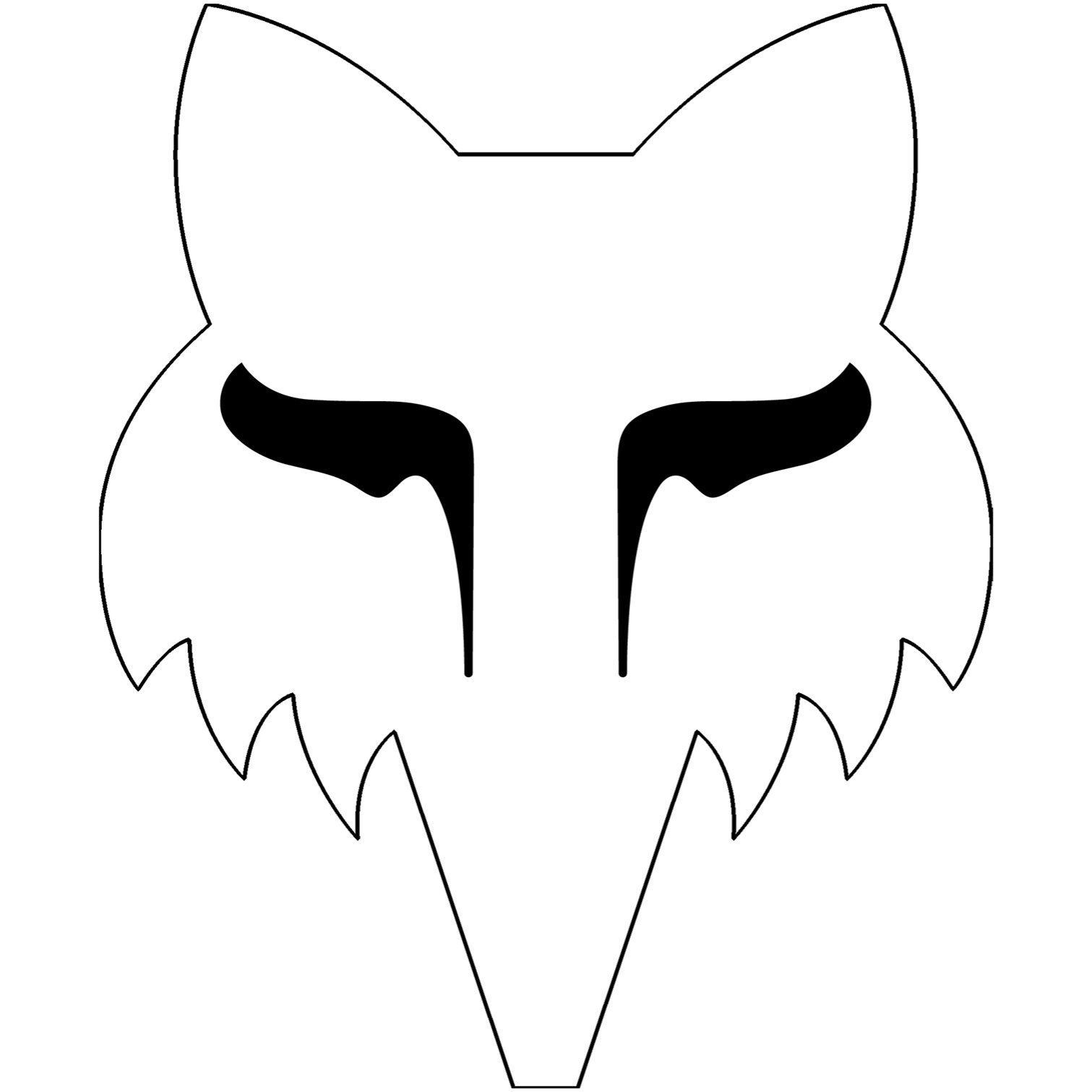 Produktbild von FOX Head 4&quot; Sticker - weiß