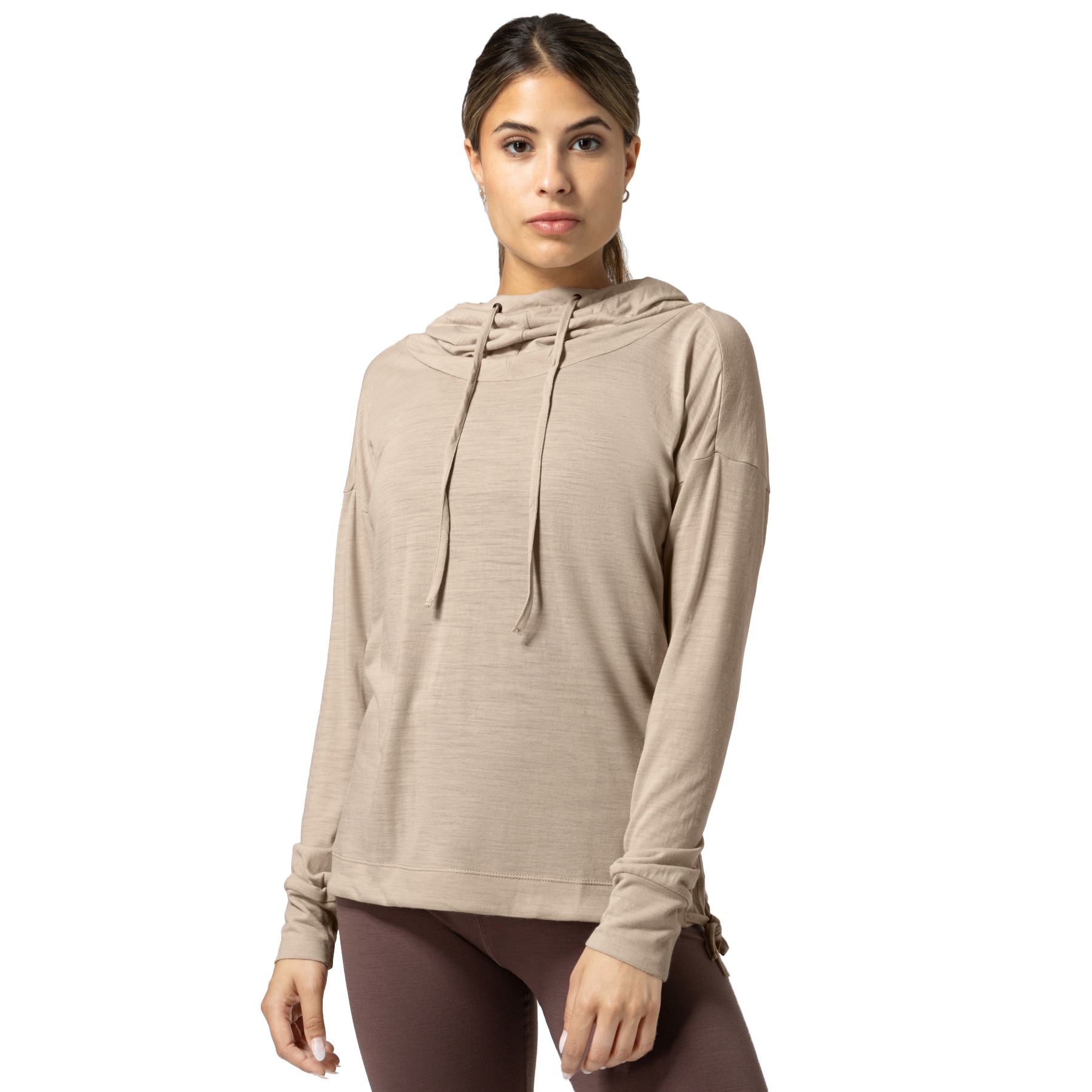 Image of SUPER.NATURAL Funnel Hoodie Women - White Pepper