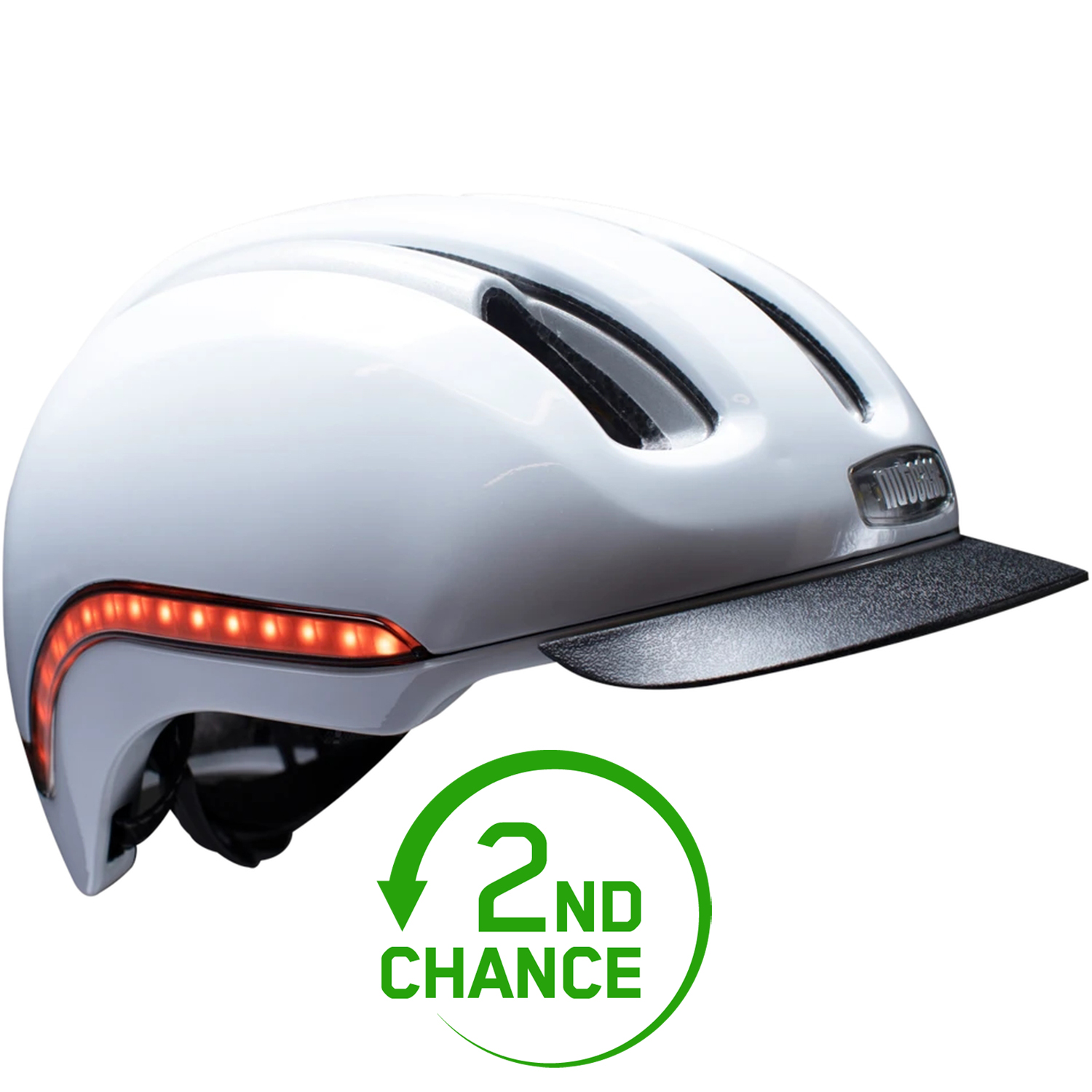Produktbild von Nutcase Vio Commute MIPS LED Helm - Blanco Gloss - B-Ware