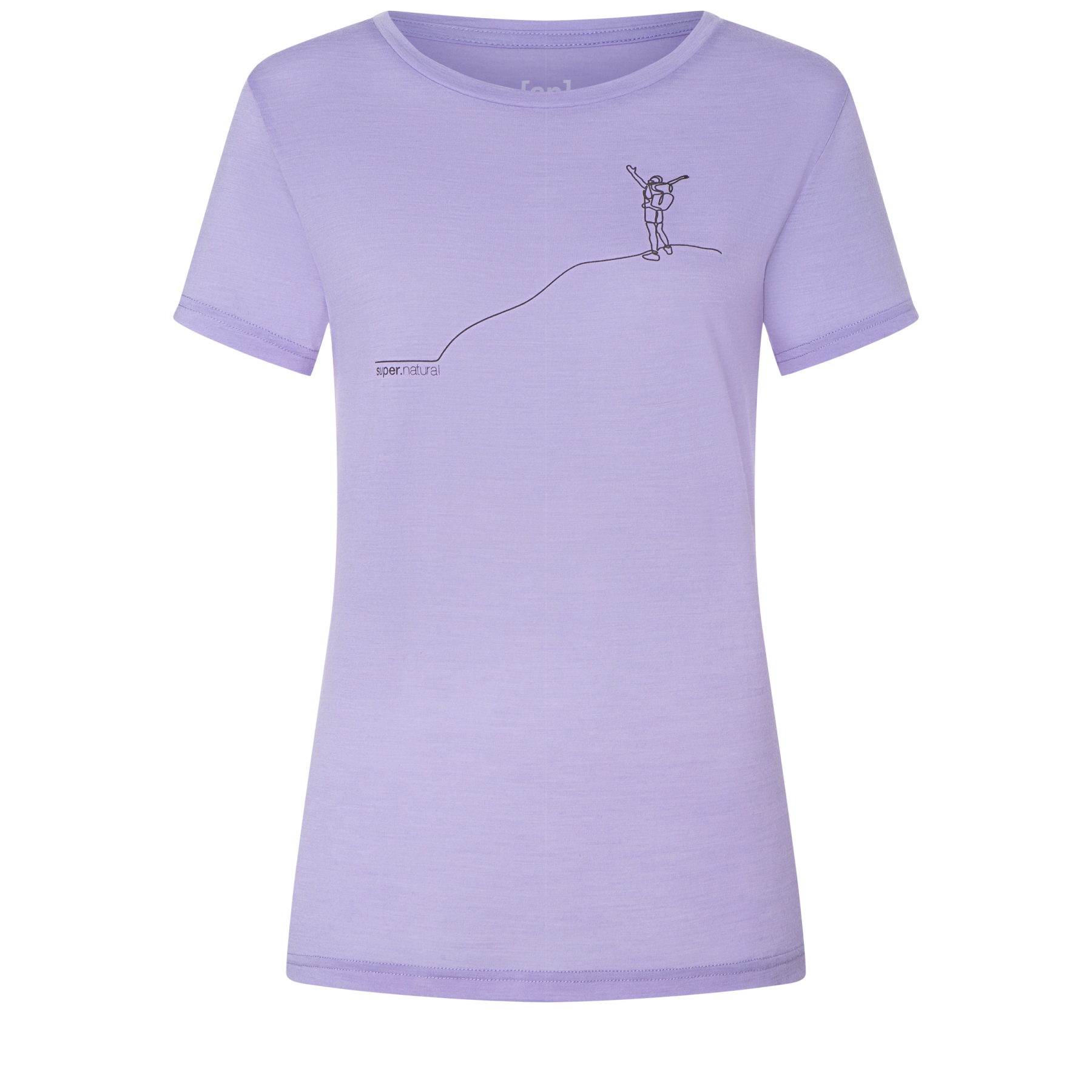 Produktbild von SUPER.NATURAL Gipfelglück Damen T-Shirt - Lavender/Stone Grey