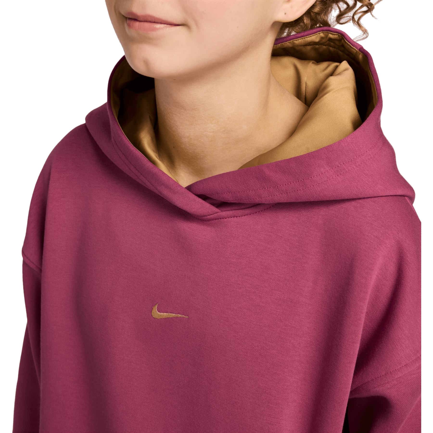 nike metallic gold hoodie