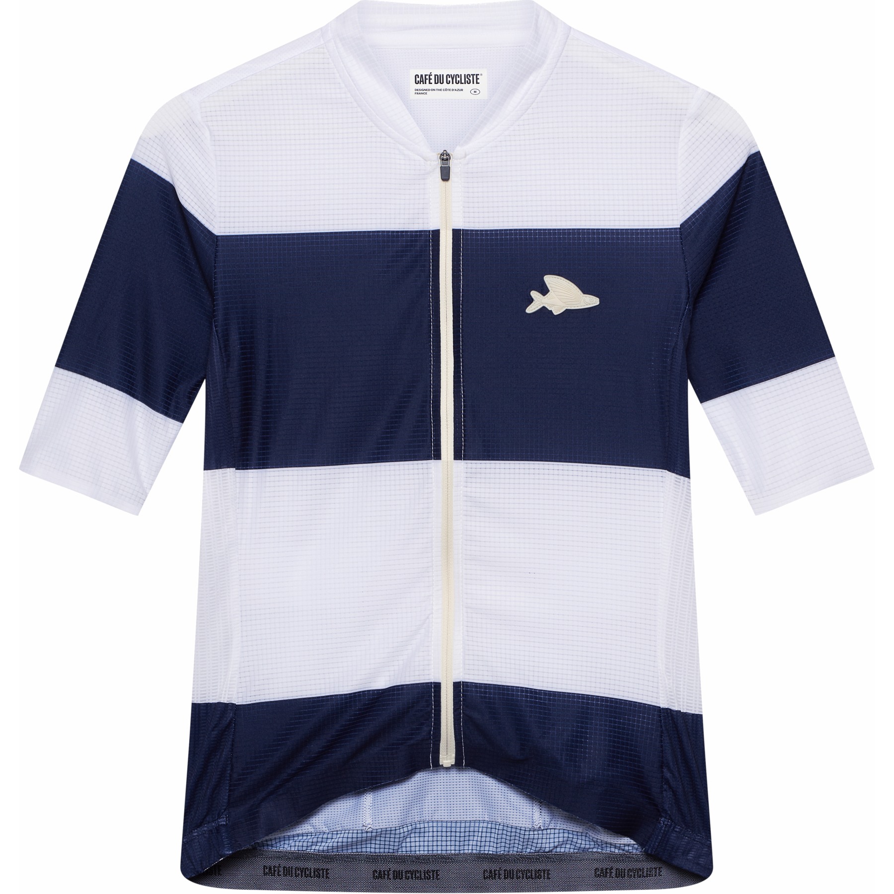 Productfoto van Café du Cycliste Angeline Fietsshirt met Korte Mouwen Heren - navy/white