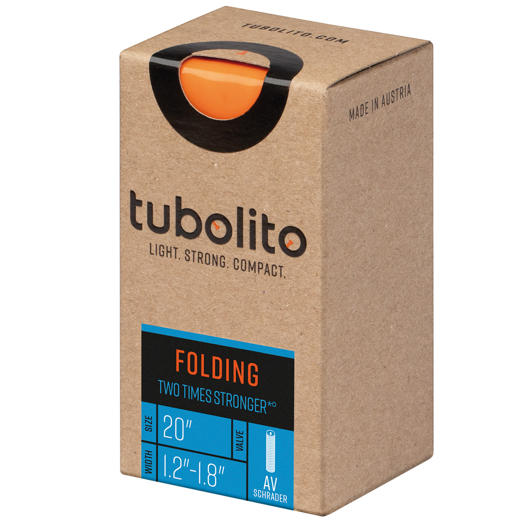 Picture of Tubolito Tubo Foldingbike Tube - 20&quot;x1.2-1.8&quot; - Schrader - 40mm