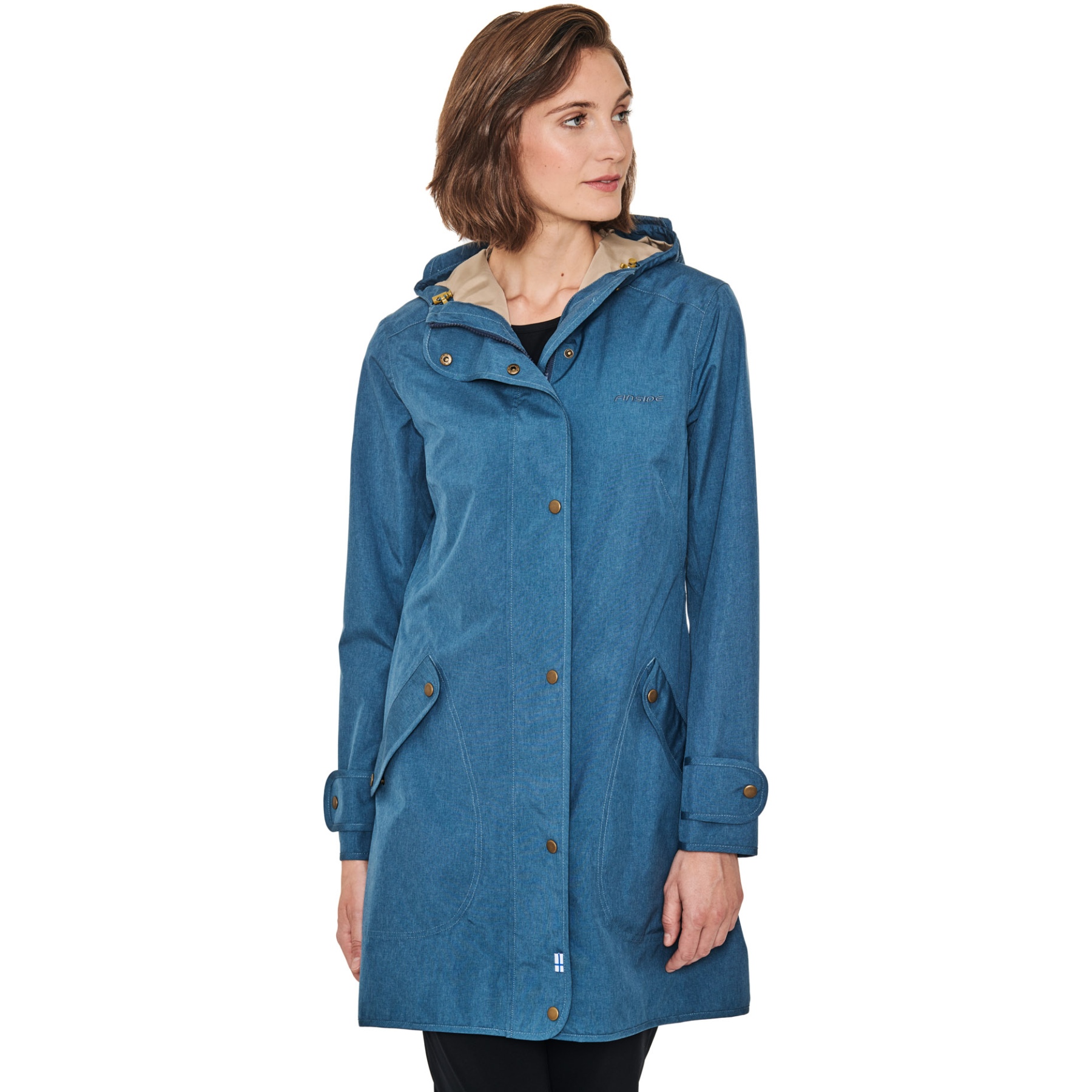 Finside ONNIMAA Zip-In Outer Jacket - Women Outdoor Parka - real teal ...