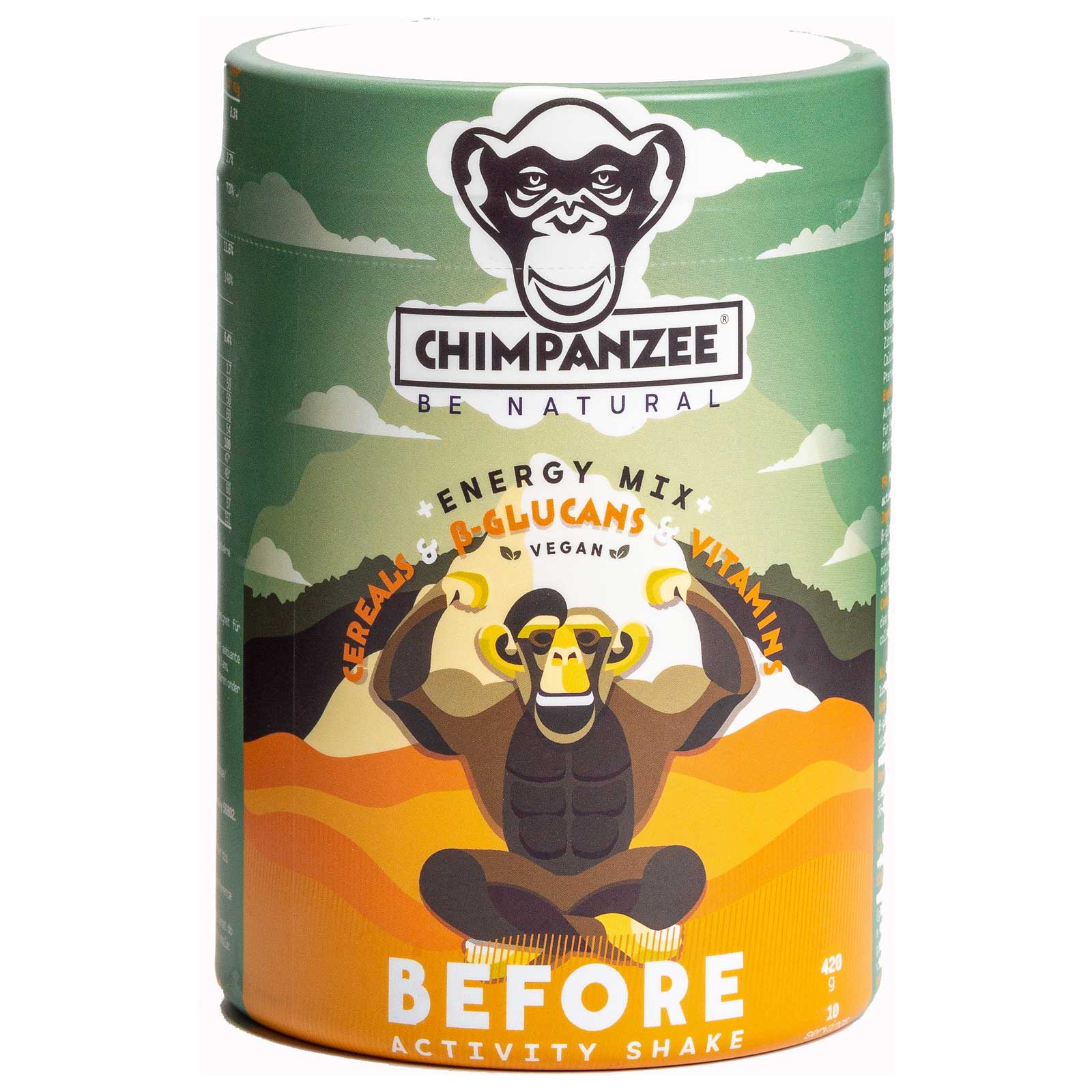 Photo produit de Chimpanzee Poudre pour Boissons - QuickMix Energy - Before Activity Shake - 420g