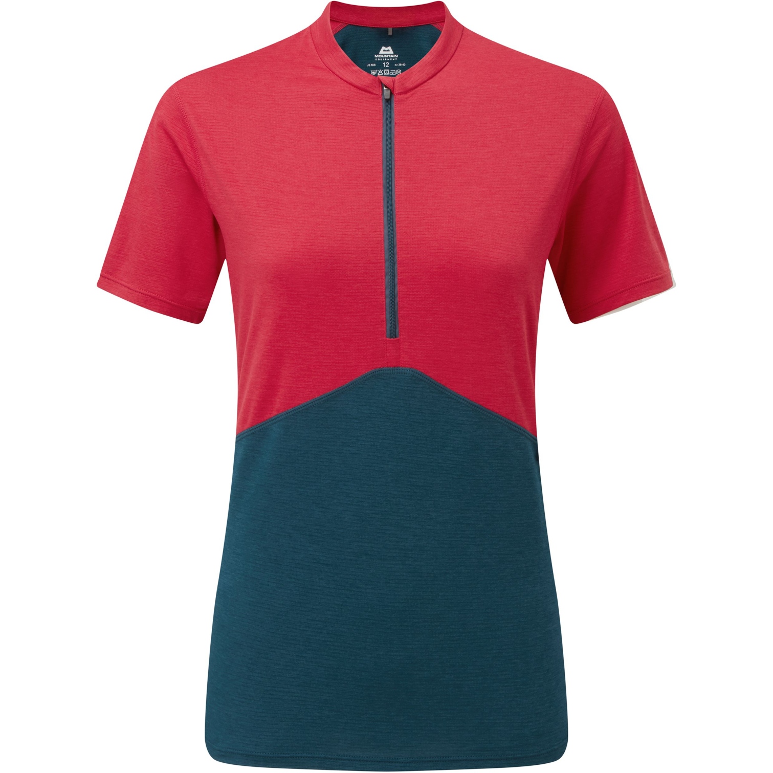 Produktbild von Mountain Equipment Nava Zip T Damen Kurzarm-Shirt ME-005994 - capsicum red/majolica blue