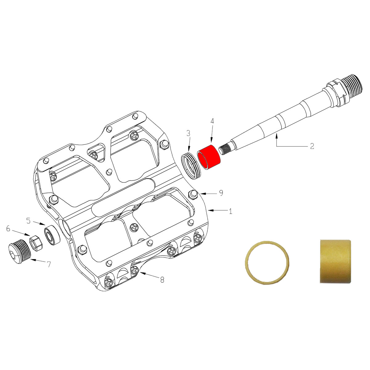 Picture of Reverse Components DU Bushings for Escape Pedals