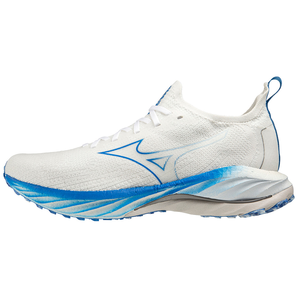 Picture of Mizuno Wave Neo Wind Running Shoes Men - Undyed White / Peace Blue