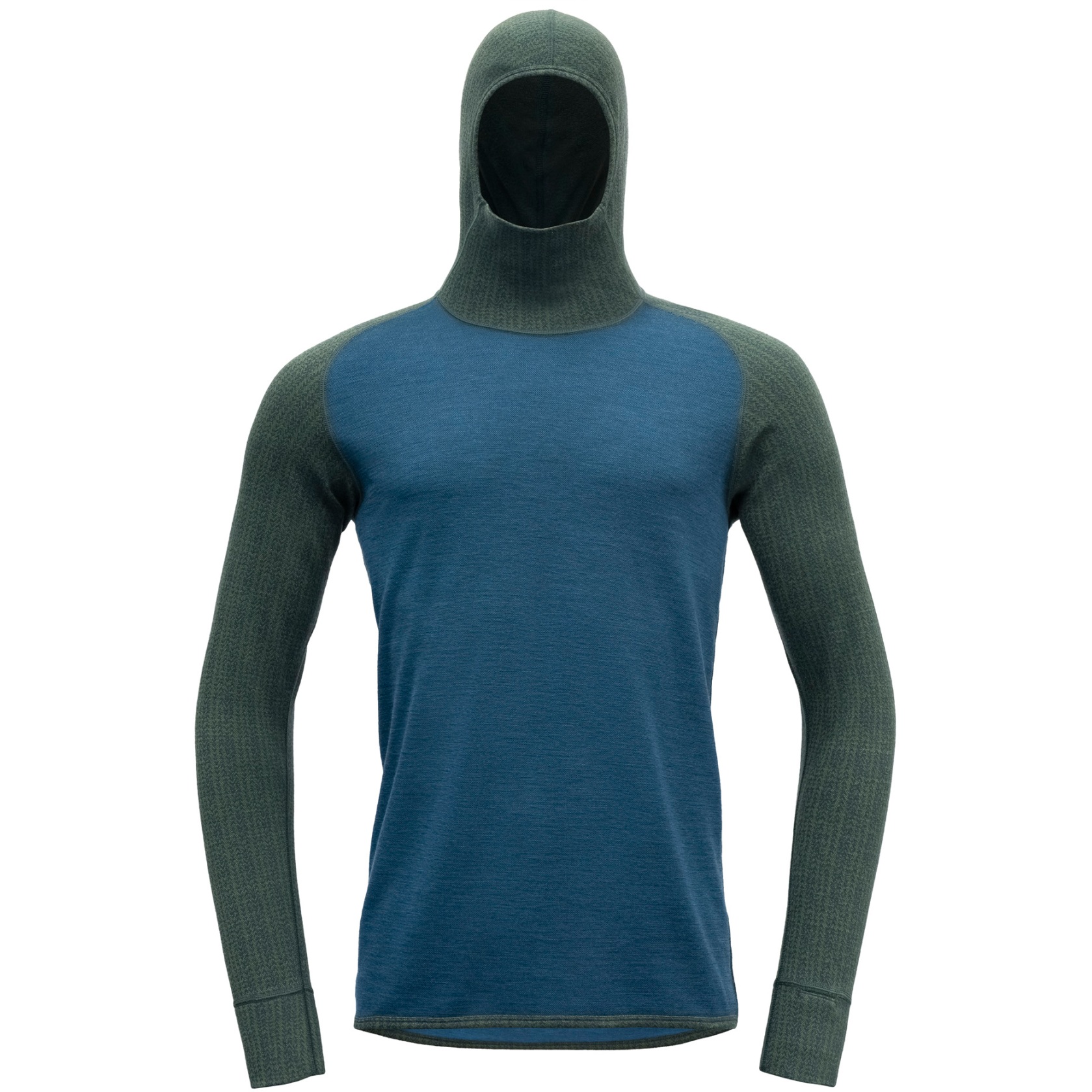 Devold Kvitegga Merino 230 Reversible Hoodie Men 427 Woods Blue