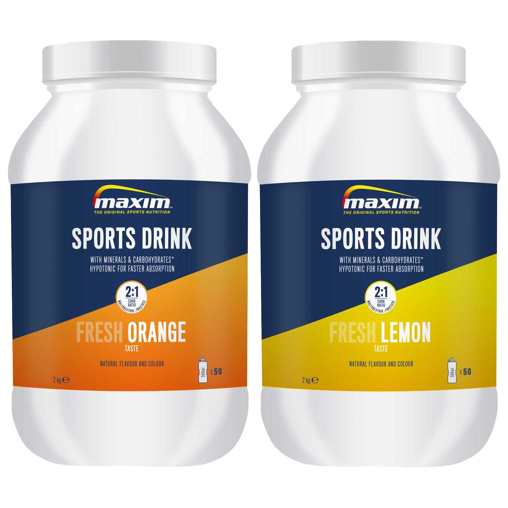 Produktbild von Maxim Sports Drink - Hypotonisches Kohlenhydrat-Getränkepulver - 2000g Dose