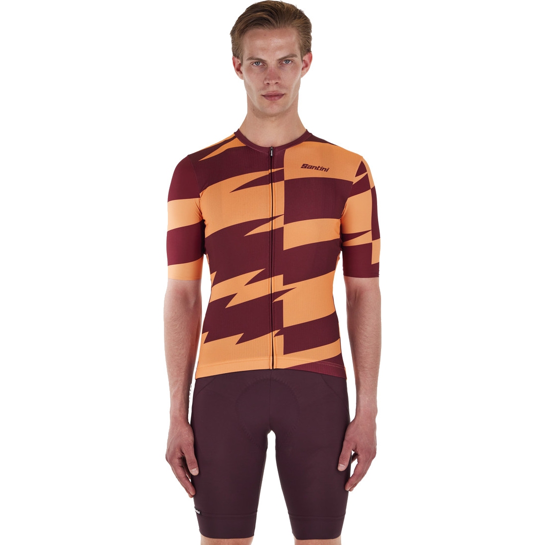 Produktbild von Santini Furia Smart Kurzarmtrikot Herren 4S94075CFURIA - burgundy BU