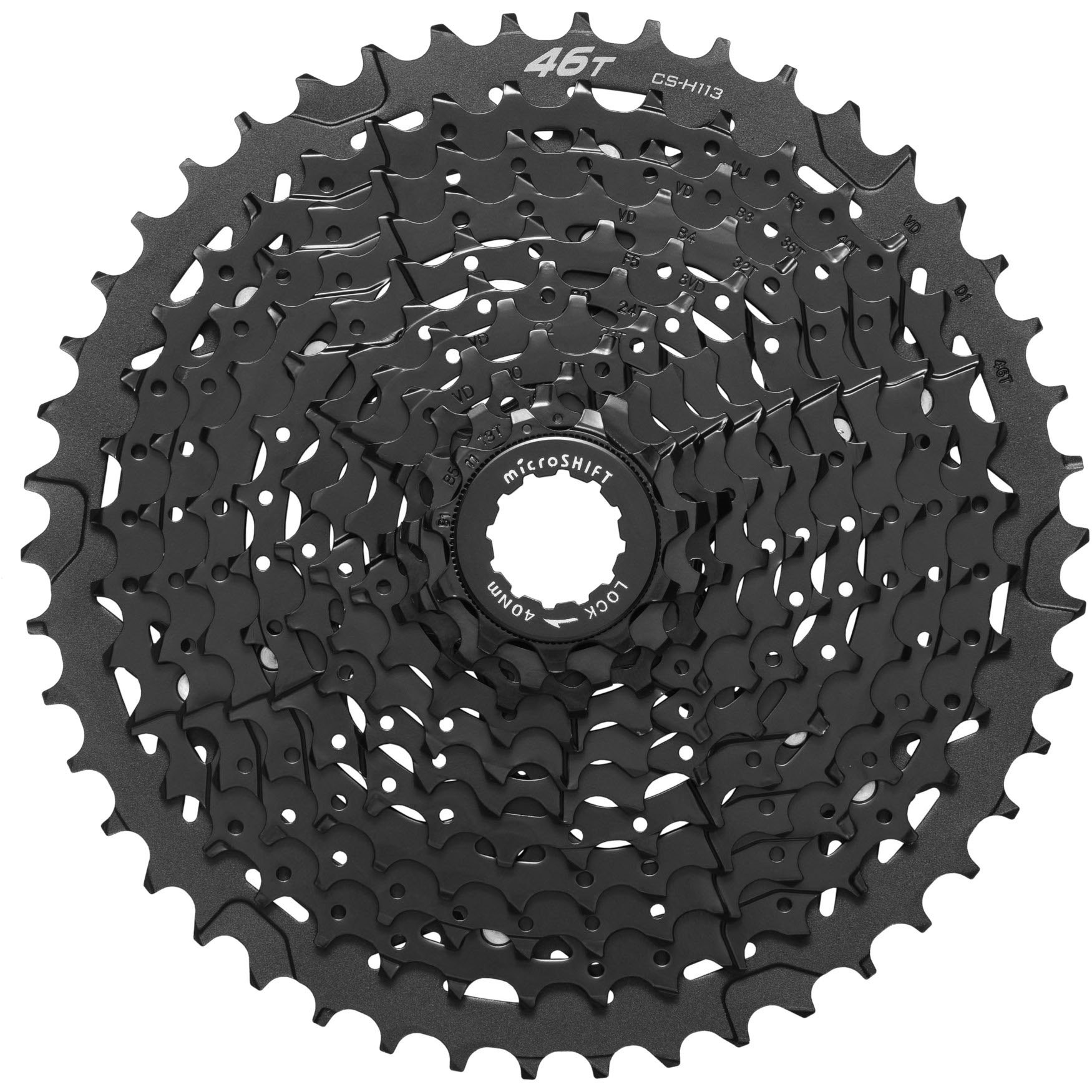 Productfoto van microSHIFT XLE CS-H113 Cassette - 11-Voudig - 11-46 Tanden