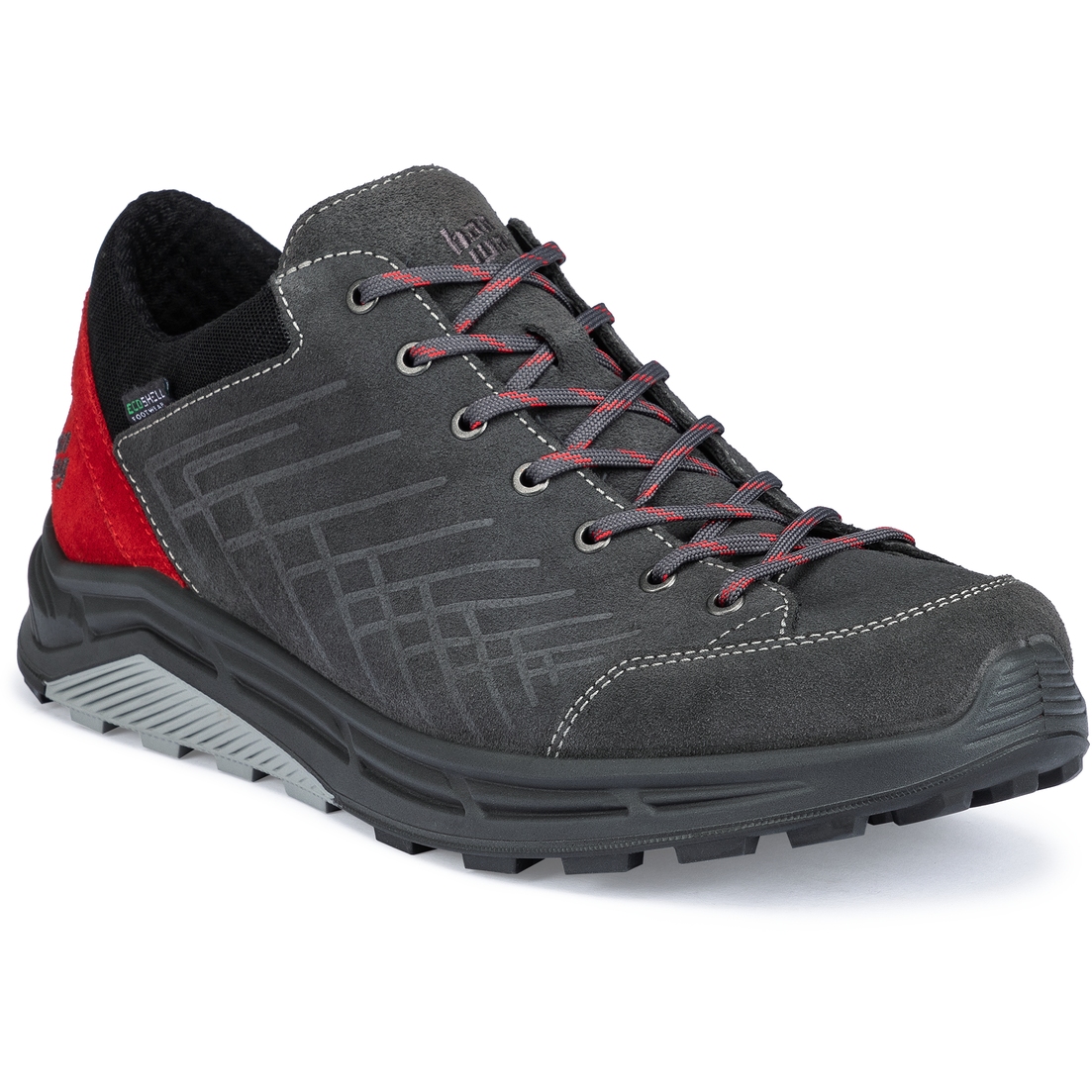 Picture of Hanwag Coastrock Low ES Hiking Shoes Men - Asphalt/Red