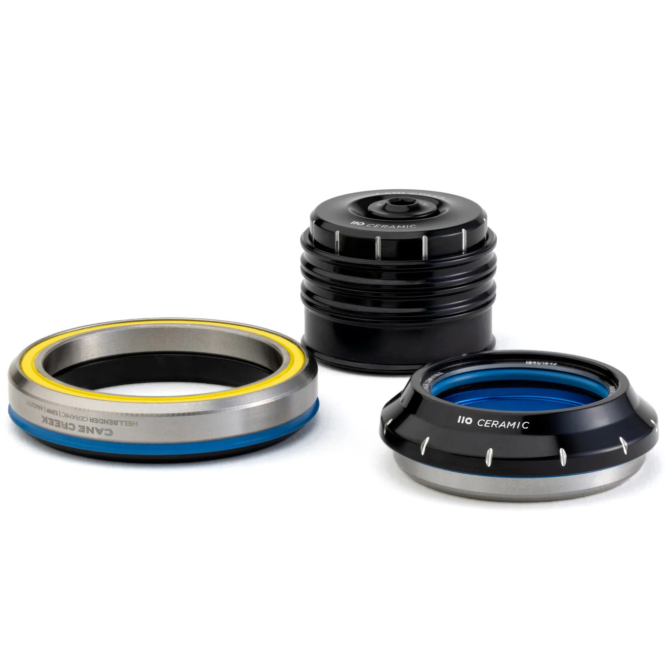 Produktbild von Cane Creek 110 Ceramic Steuersatz - Tapered | IS41/28.6 | IS52/40 - schwarz/silber