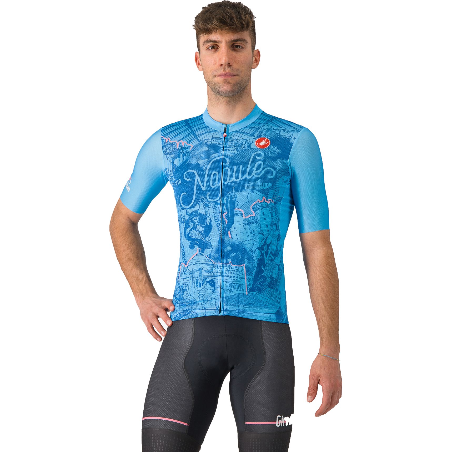 Productfoto van Castelli Giro d&#039;Italia #Giro107 Napoli Fietsshirt met Korte Mouwen Heren - azzurro napoli 411