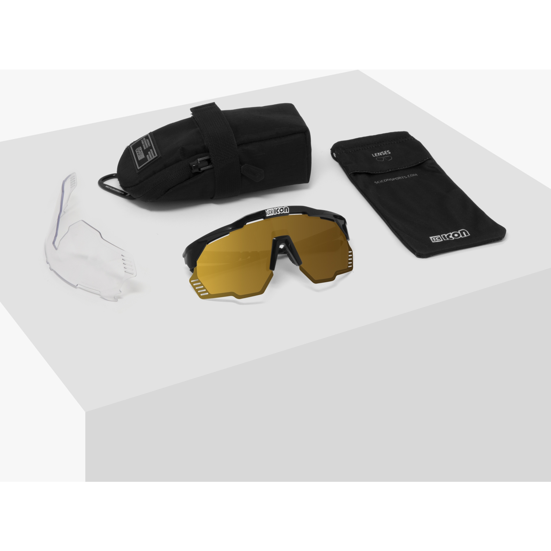 ウェア SCICON AEROSHADE Multimirror Bronze Black Gloss/Multimorror Bronze Aeroshade Kunken Sunglasses