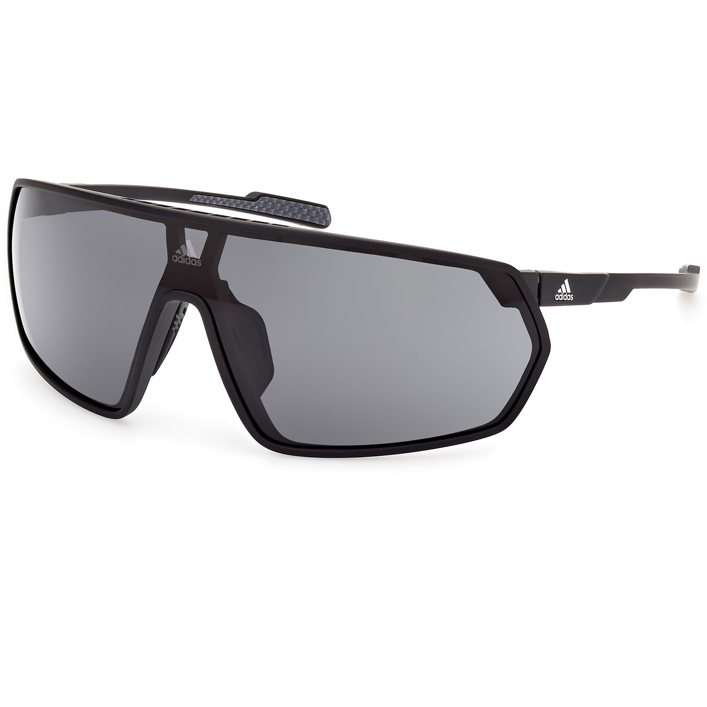 Image of adidas Prfm Shield Wide SP0088 Sport Sunglasses - Antique Black / Contrast Mirror Smoke