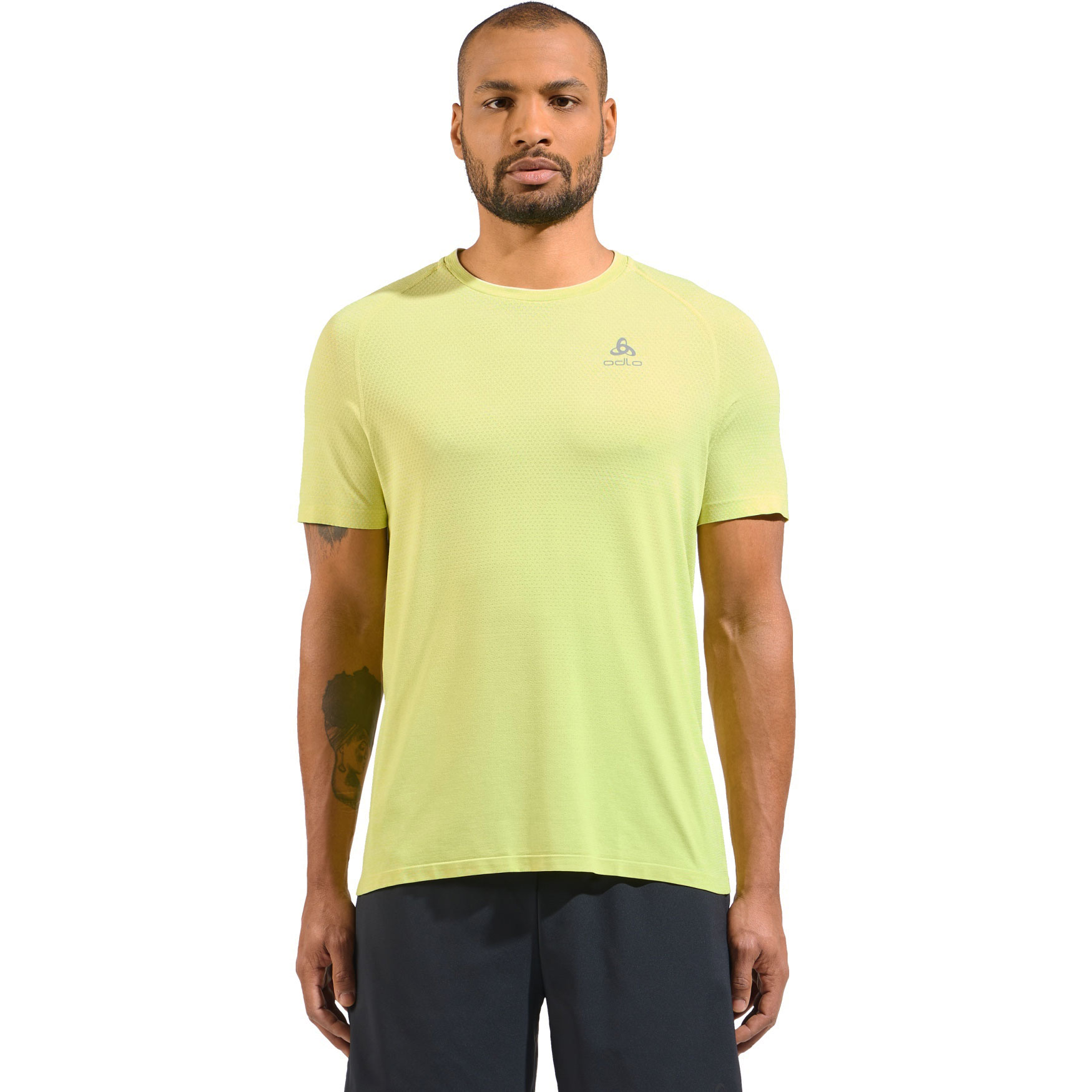 Immagine prodotto da Odlo Maglietta Running Uomo - Essentials Seamless - sharp green melange