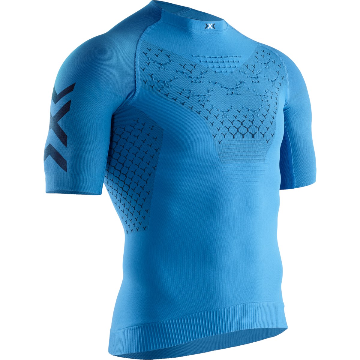 Image of X-Bionic TWYCE 4.0 Run Shirt Short Sleeves for Men - twyce blue/opal black