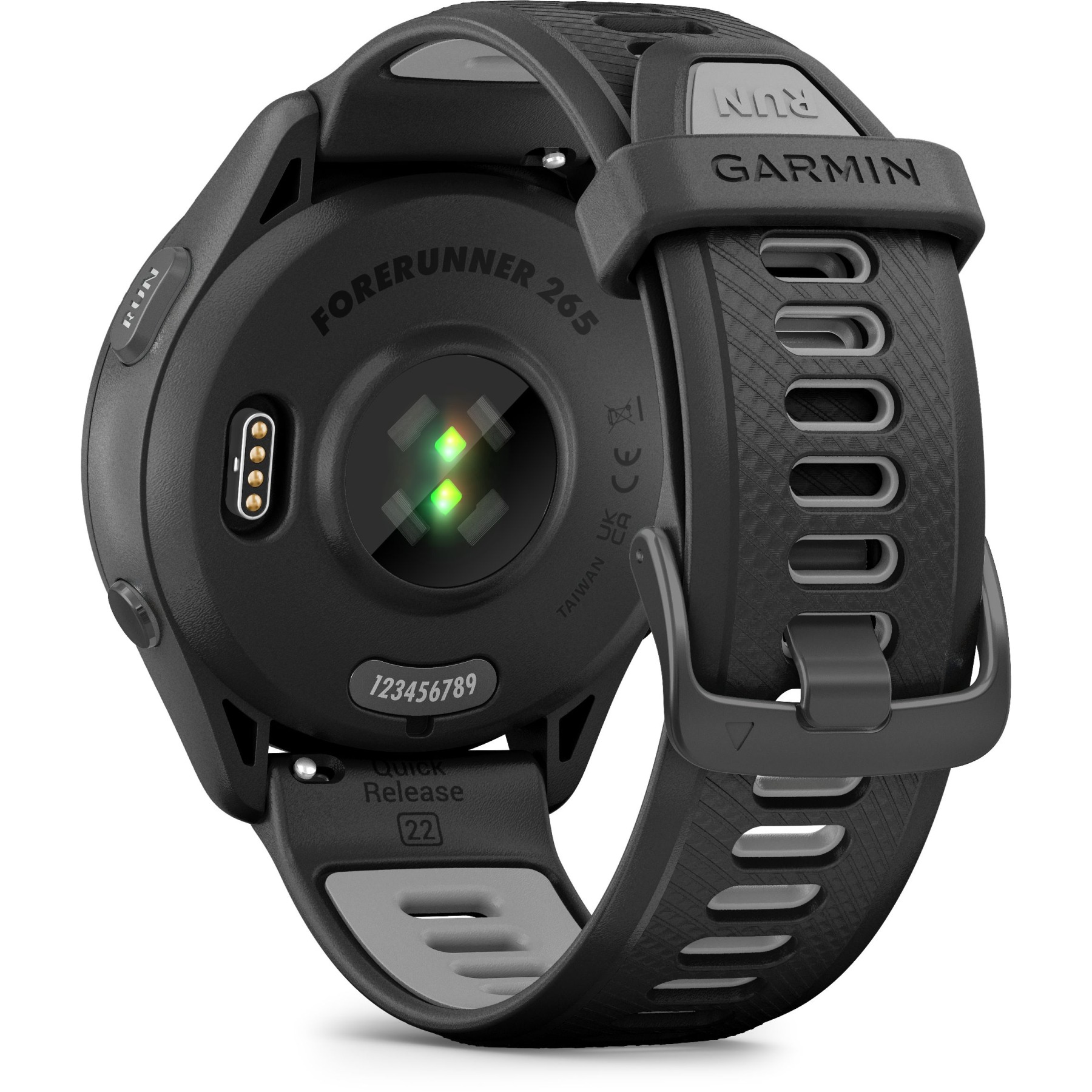 Garmin Forerunner 265 GPS Running Watch - black/light grey
