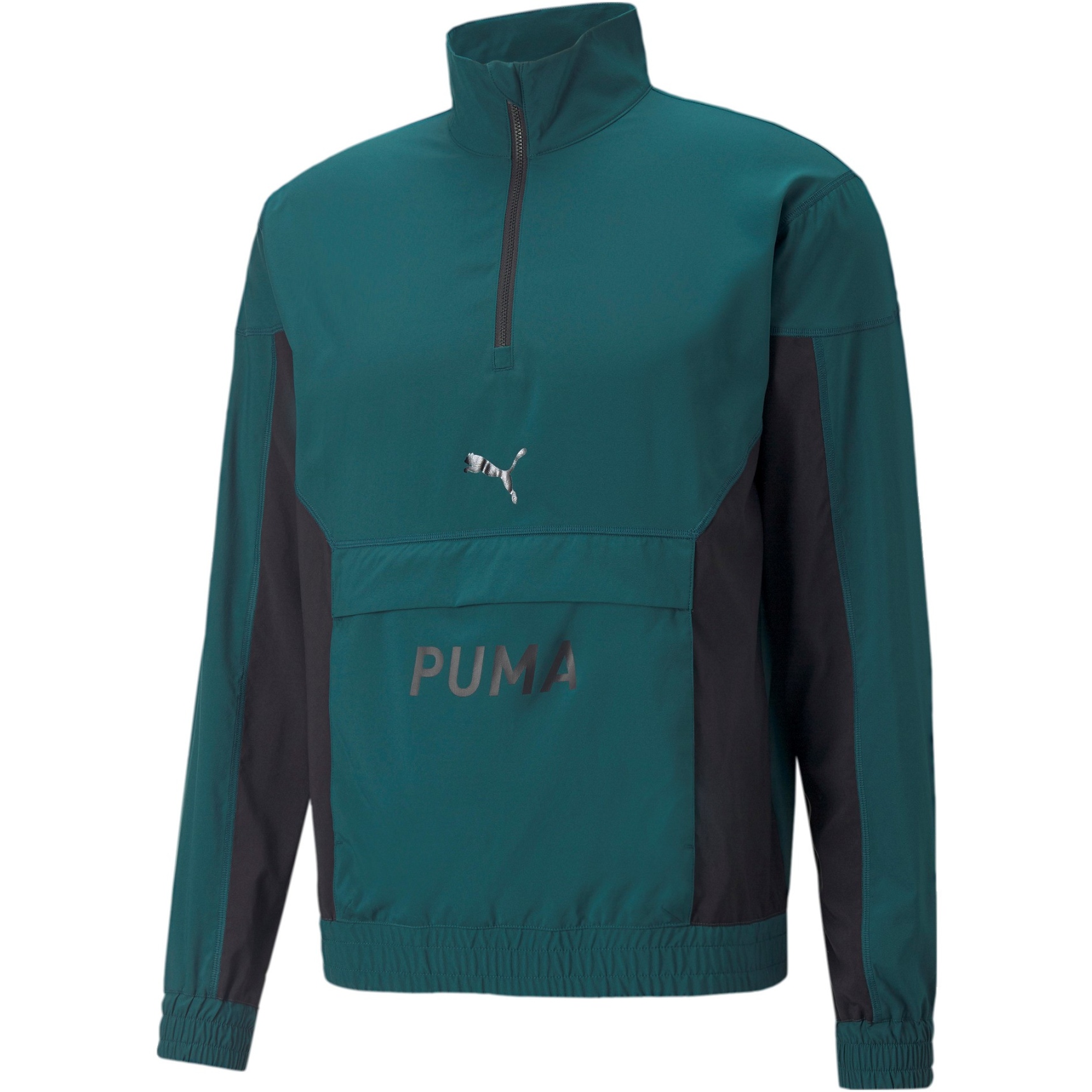 Produktbild von Puma Fit Trainingsjacke aus Webstoff mit kurzem Reißverschluss Herren - Varsity Green