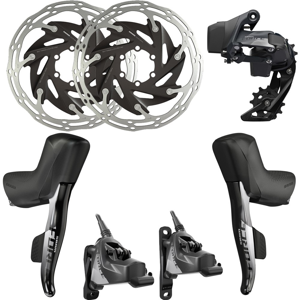 Picture of SRAM Force eTap AXS HRD 1x12 Upgrade Set with Hydraulic Disc Brakes - Flat Mount - 6-Bolt