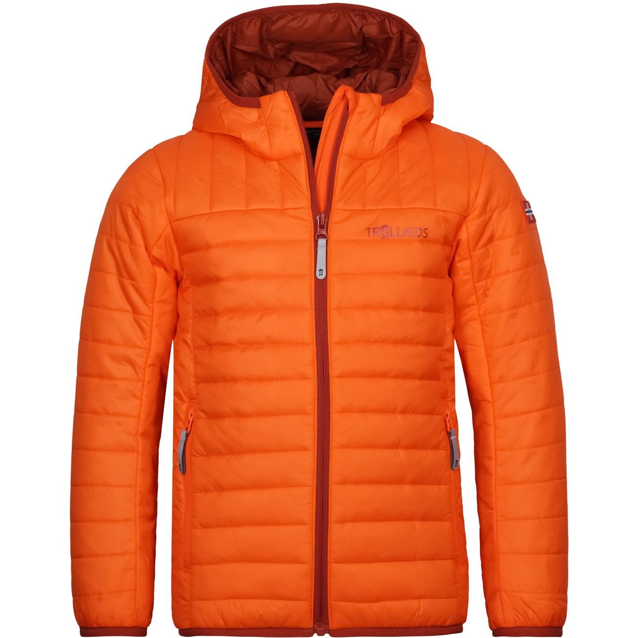 Productfoto van Trollkids Eikefjord Kinderjas - Bright Orange/Red Brown