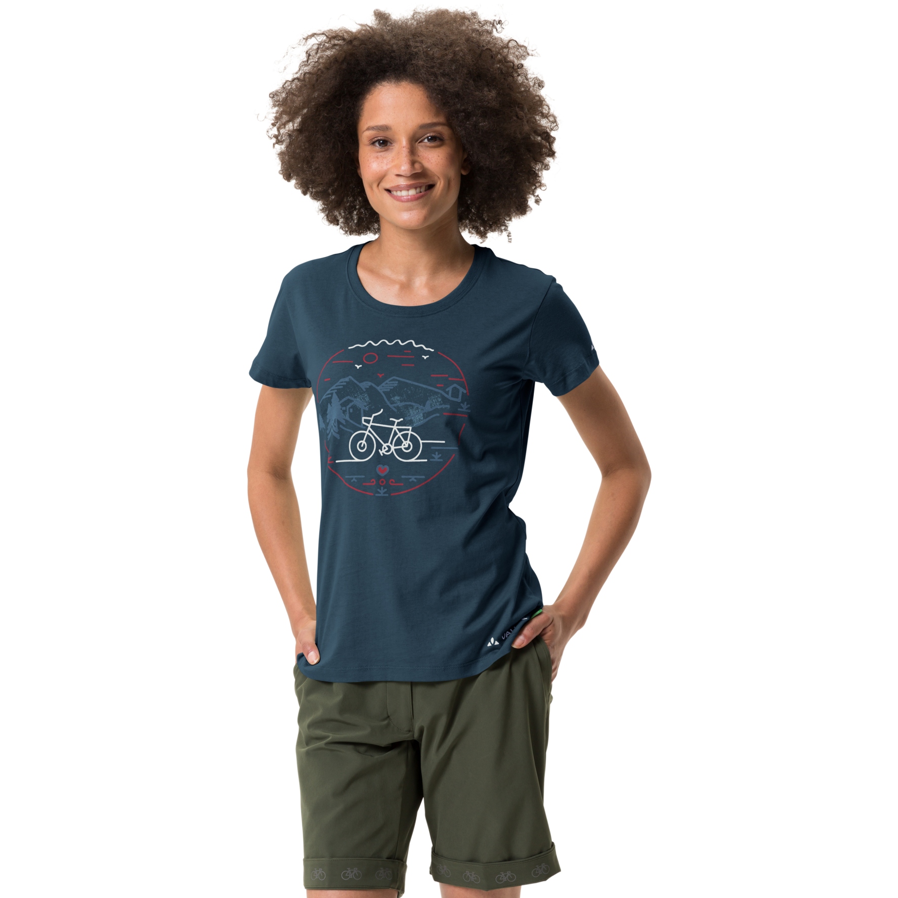 Productfoto van Vaude Cyclist V T-Shirt Dames - dark sea uni