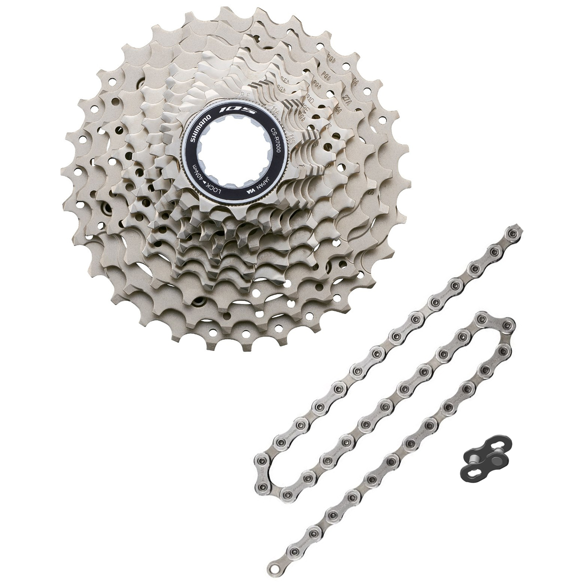 Picture of Shimano 105 11-speed Wear &amp; Tear Set - CS-R7000 Cassette + CN-HG601 Chain