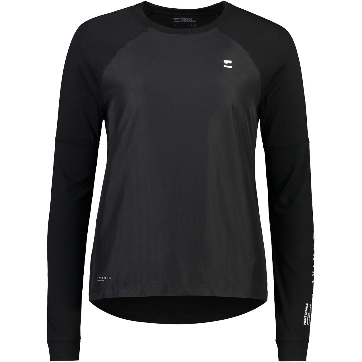 Produktbild von Mons Royale Tarn Merino Shift Wind Fahrradtrikot Damen - black