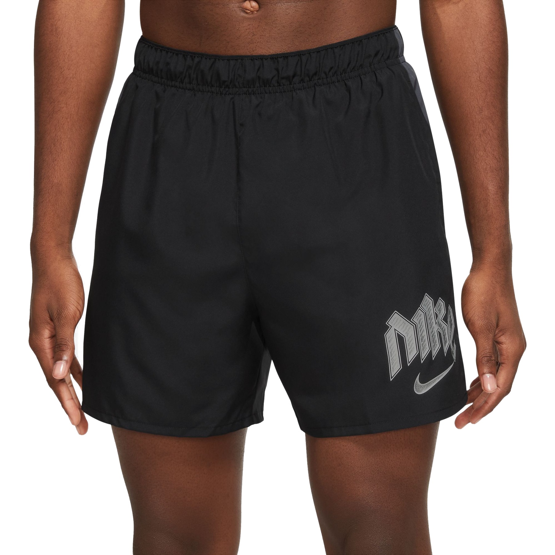 Immagine di Nike Pantaloncini da corsa 5" Uomo - Dri-FIT Division Challenger - black/anthracite/reflective silver DX0837-010
