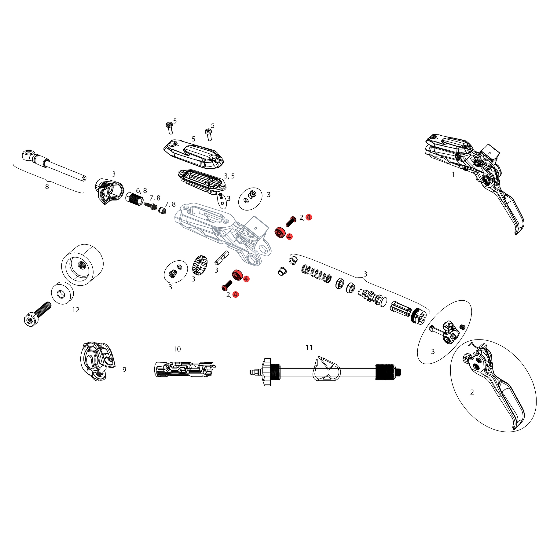 Bild von SRAM Lager Kit für Scheibenbremshebel - 11.5018.023.000