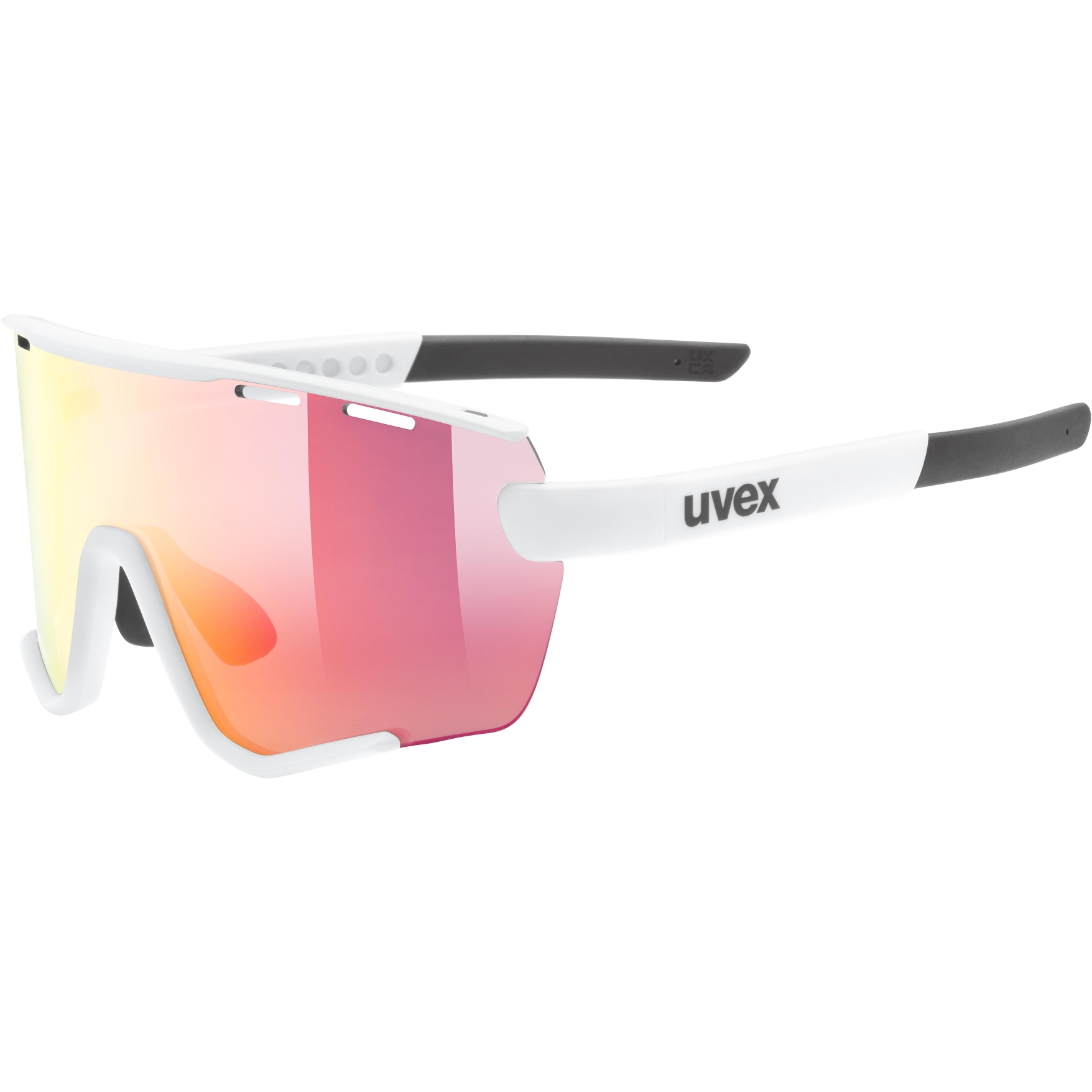 Produktbild von Uvex sportstyle 236 small Set Brille - white matt/mirror red + clear