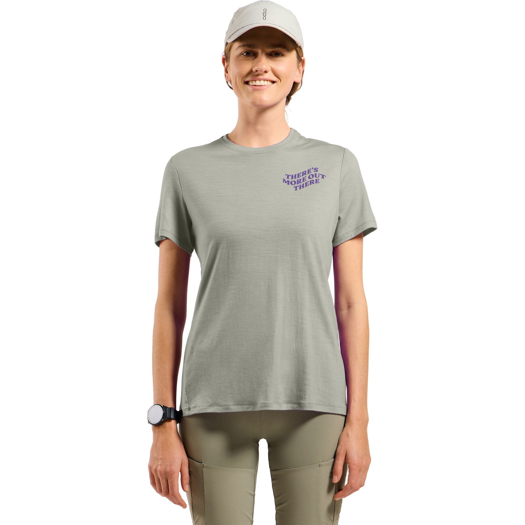 Foto van Odlo Ascent Merino 160 TMOT T-Shirt Dames - agate gray