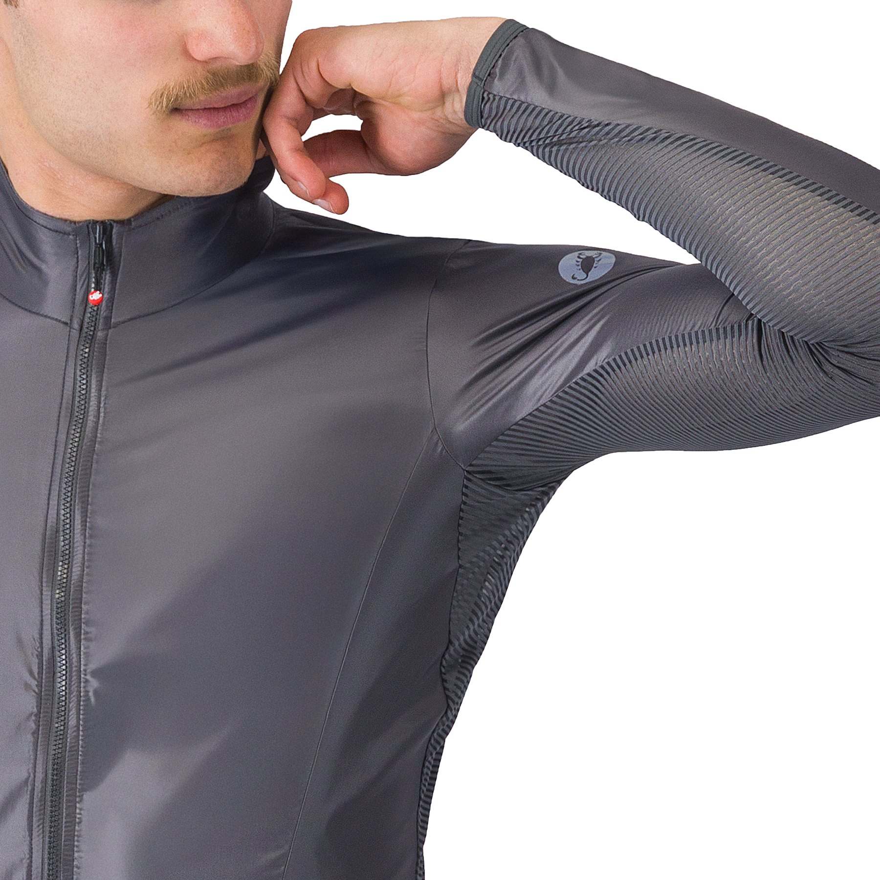 Castelli Aria Shell 2 Jacket Men - dark grey 030 | BIKE24