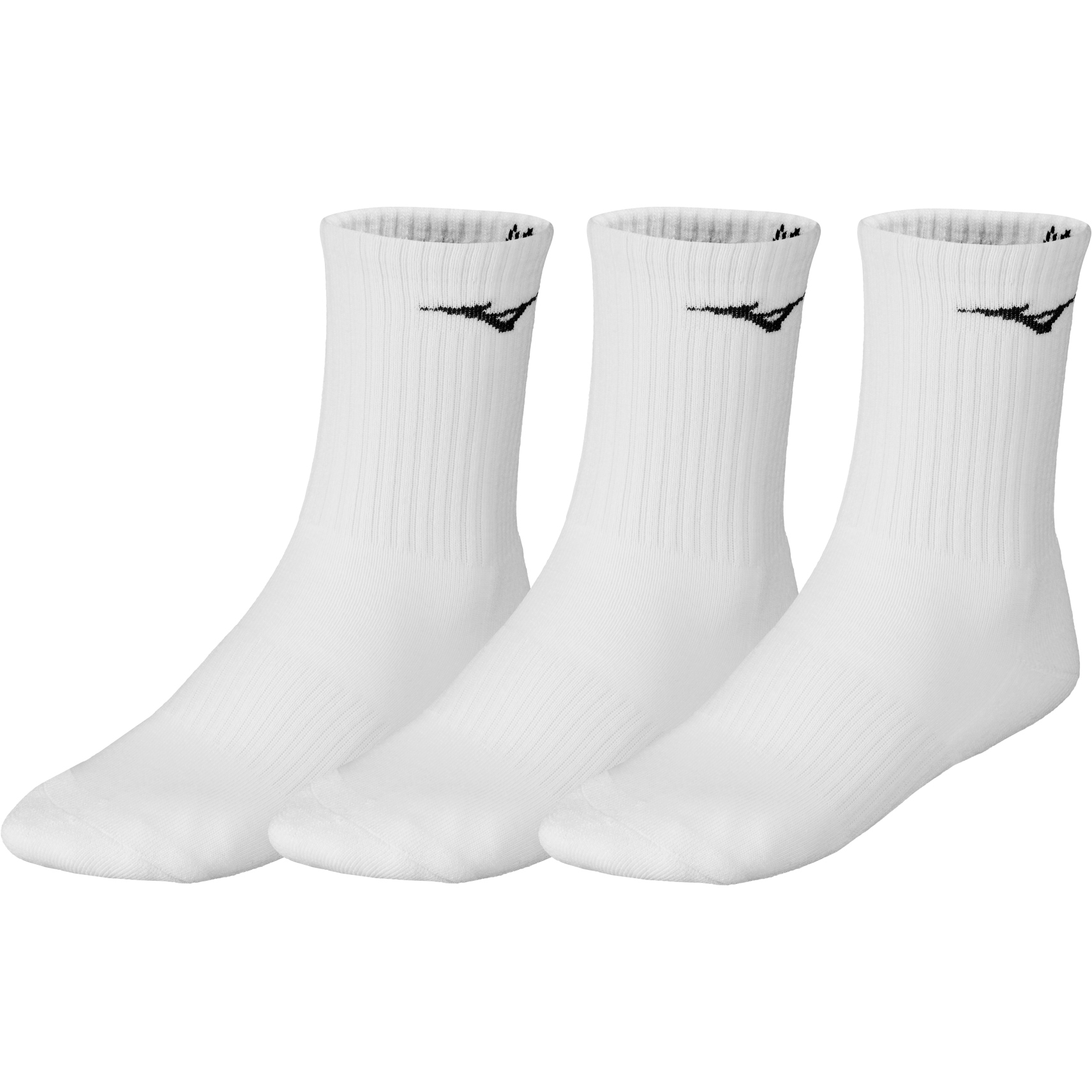 Image of Mizuno Training Socks 3-Pack - White / White / White