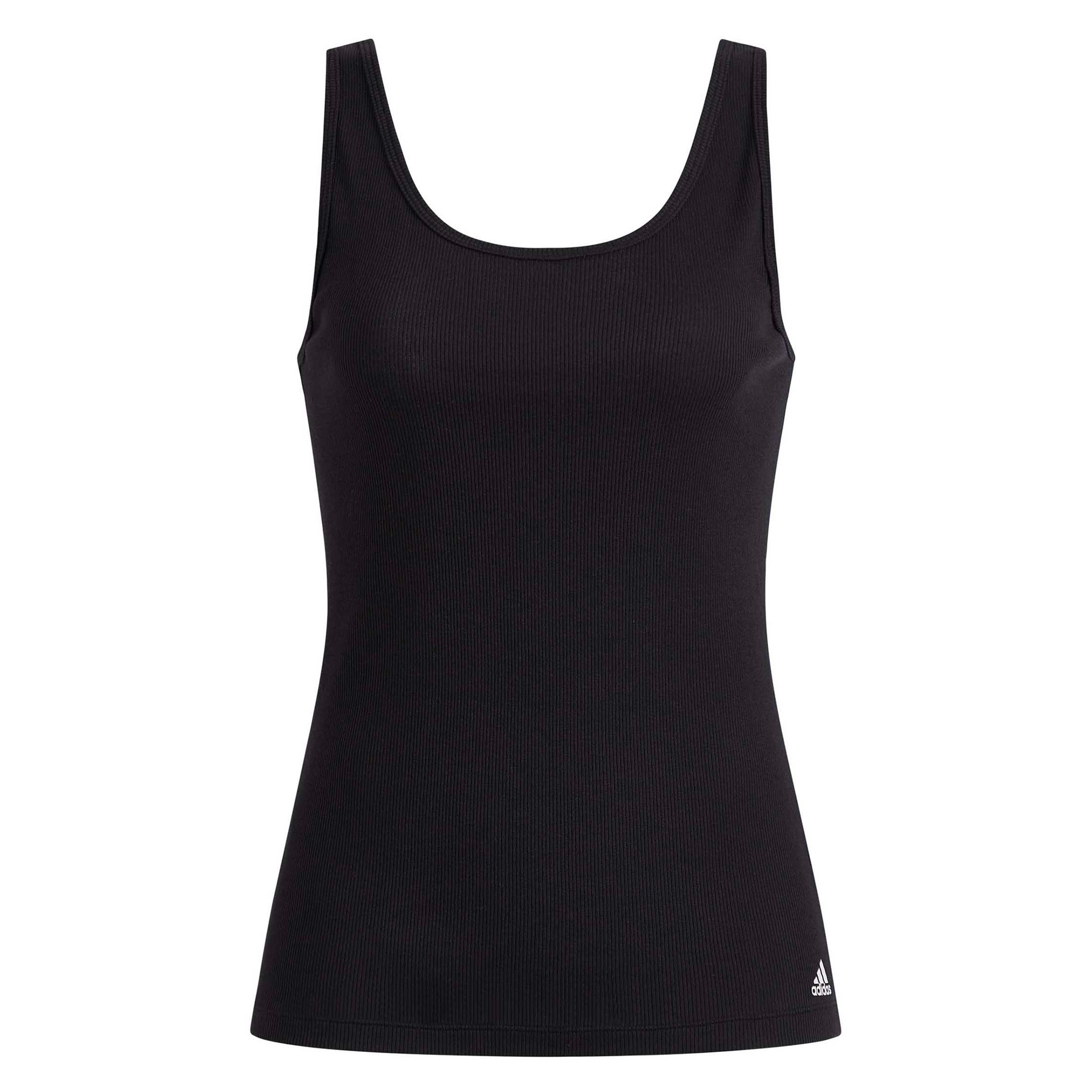 Productfoto van adidas Sports Underwear Rib 2x2 Cotton Dames Tank Top - 000-zwart